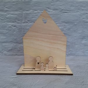 Peg doll huisje eigen tekst