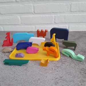 3D geprinte dierenpuzzel