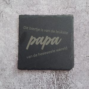 Onderzetter vierkant leisteen papa